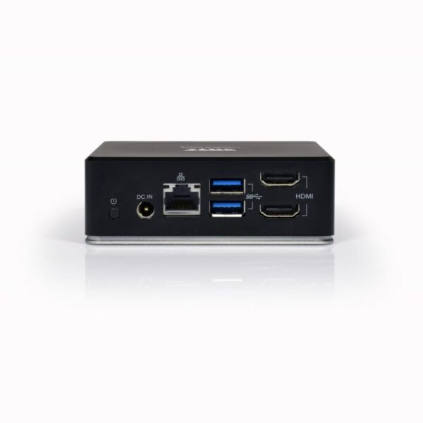 Port USB Type-C to 1 x RJ45|2 x USB3.1 Gen1|2 x HDMI|1 x Type-C|1 x USB3.1 Gen1 | Apple Charging 2.4A|1 x Aux Dock - Black - Image 4