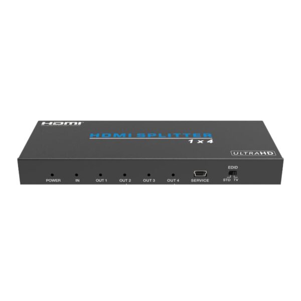 HDCVT 1x4 HDMI 2.0 Splitter Supports HDCP 2.0, EDID and HDR - Image 2