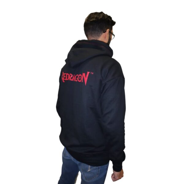 REDRAGON HOODIE WITH FRONT and BACK LOGO - BLACK - XXLARGE - Image 3