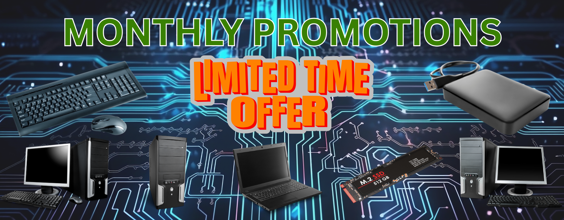 Tech Thirsty Hub Monthly Promotions